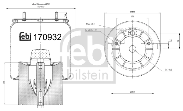 Bellow, air suspension